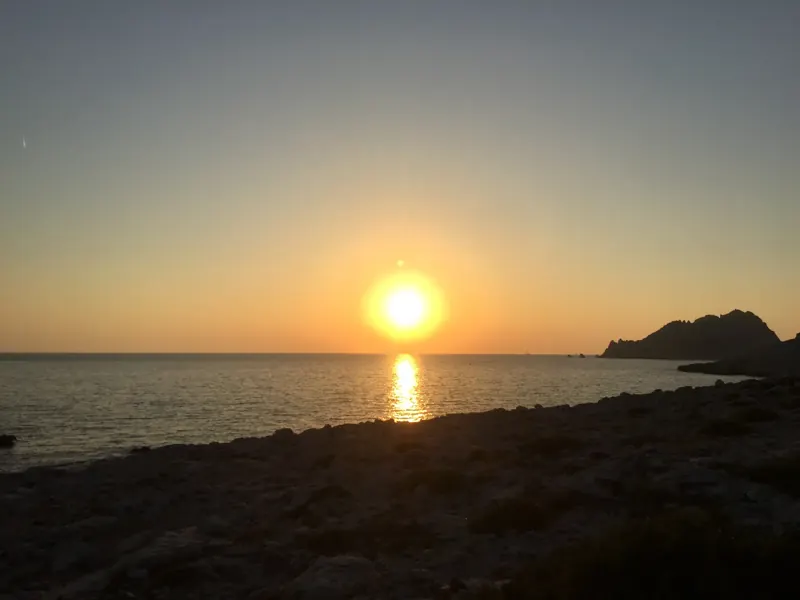 Coucher de soleil dans les Calanques